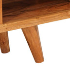 Gabinete de TV Marrón 110 x 30 x 40 cm Madera de Acacia Sólida