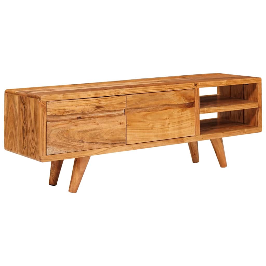 Gabinete de TV Marrón 110 x 30 x 40 cm Madera de Acacia Sólida