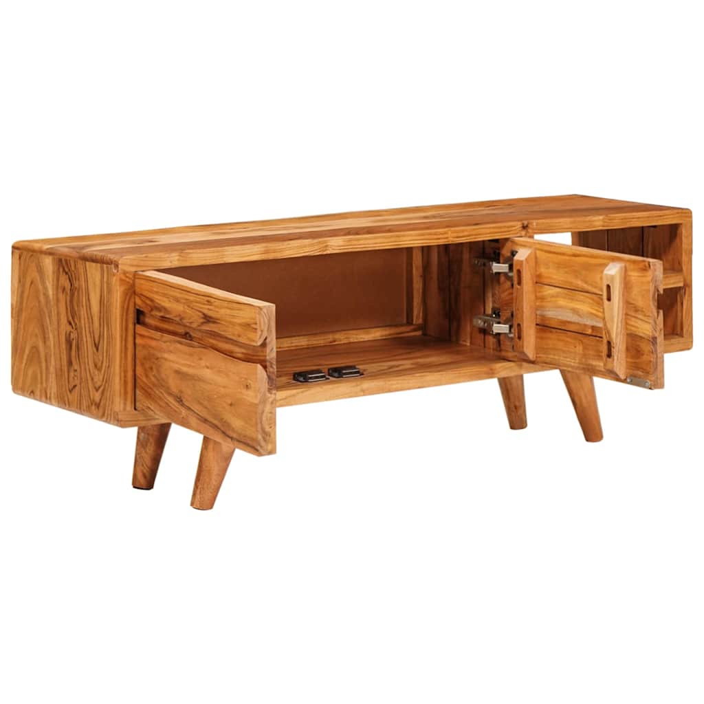 Gabinete de TV Marrón 110 x 30 x 40 cm Madera de Acacia Sólida