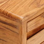Mesa Consola Marrón 110 x 30 x 80 cm Madera de Acacia Sólida