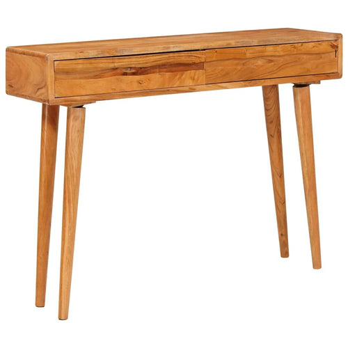 Mesa Consola Marrom 110 x 30 x 80 cm Madeira de Acácia Maciça