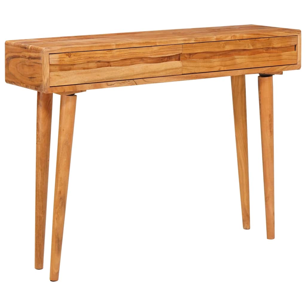 Mesa Consola Marrón 110 x 30 x 80 cm Madera de Acacia Sólida