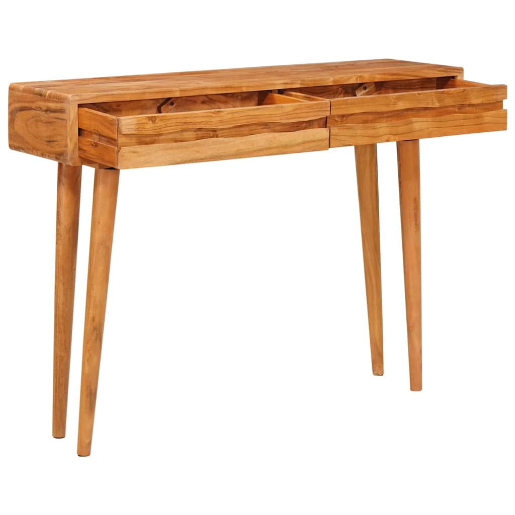Mesa Consola Marrón 110 x 30 x 80 cm Madera de Acacia Sólida