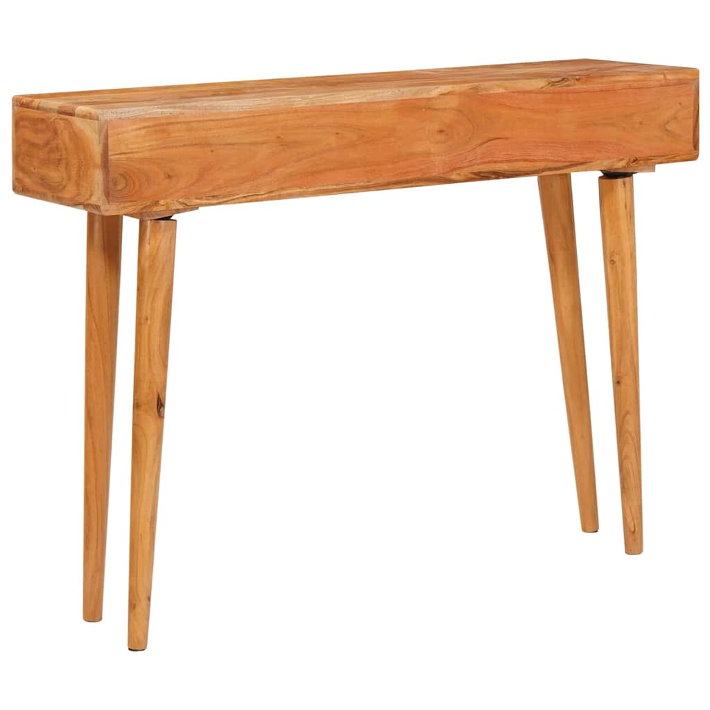 Mesa Consola Marrón 110 x 30 x 80 cm Madera de Acacia Sólida