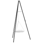 Trípode para Fogata 2 pcs Negro Acero