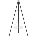 Trípode para Fogata 2 pcs Negro Acero