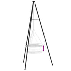 Trípode para Fogata 2 pcs Negro Acero