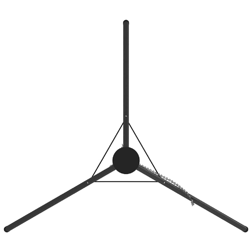Trípode para Fogata 2 pcs Negro Acero