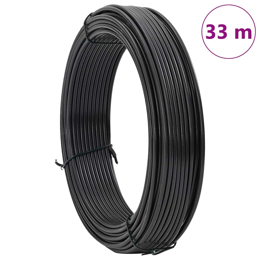 Alambre de sujeción para vallas Antracita 33 m PVC