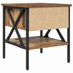Armario de Noche con cajón 2 pcs Madera vieja 40 x 42 x 45 cm