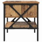 Armario de Noche con cajón 2 pcs Madera vieja 40 x 42 x 45 cm