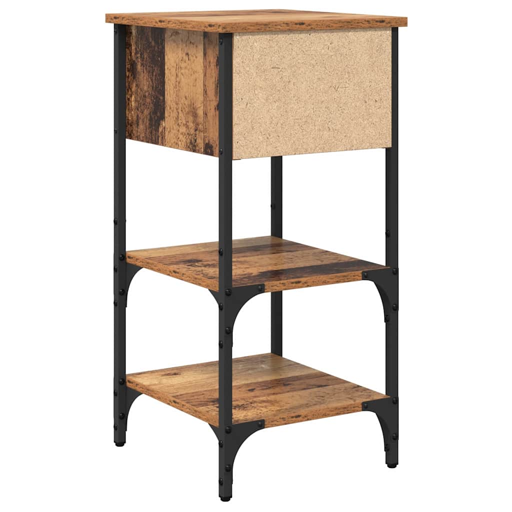 Armario de Noche con cajón 2 pcs Marrón 33.5 x 36 x 70 cm