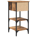 Armario de Noche con cajón 2 pcs Marrón 33.5 x 36 x 70 cm
