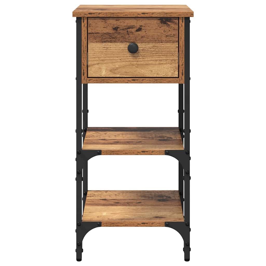 Armario de Noche con cajón 2 pcs Marrón 33.5 x 36 x 70 cm