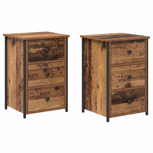 Bedside Cabinet with Drawer 2 pcs Brown 40 x 36 x 60 cm