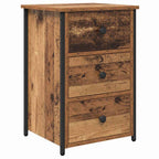Armario de Noche con cajón 2 pcs Marrón 40 x 36 x 60 cm