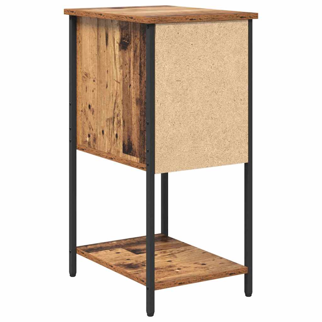 Armario de Noche con cajón 2 pcs Madera vieja 32 x 42 x 70 cm