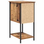 Armario de Noche con cajón 2 pcs Madera vieja 32 x 42 x 70 cm
