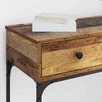 Mesa Consola con cajón Madera vieja 75 x 34,5 x 75 cm