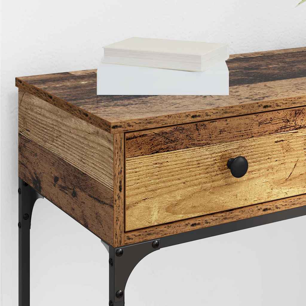 Mesa Consola con cajón Madera vieja 75 x 34,5 x 75 cm