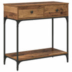 Mesa Consola con cajón Madera vieja 75 x 34,5 x 75 cm
