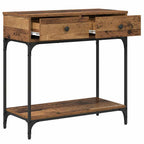 Mesa Consola con cajón Madera vieja 75 x 34,5 x 75 cm
