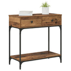 Mesa Consola con cajón Madera vieja 75 x 34,5 x 75 cm