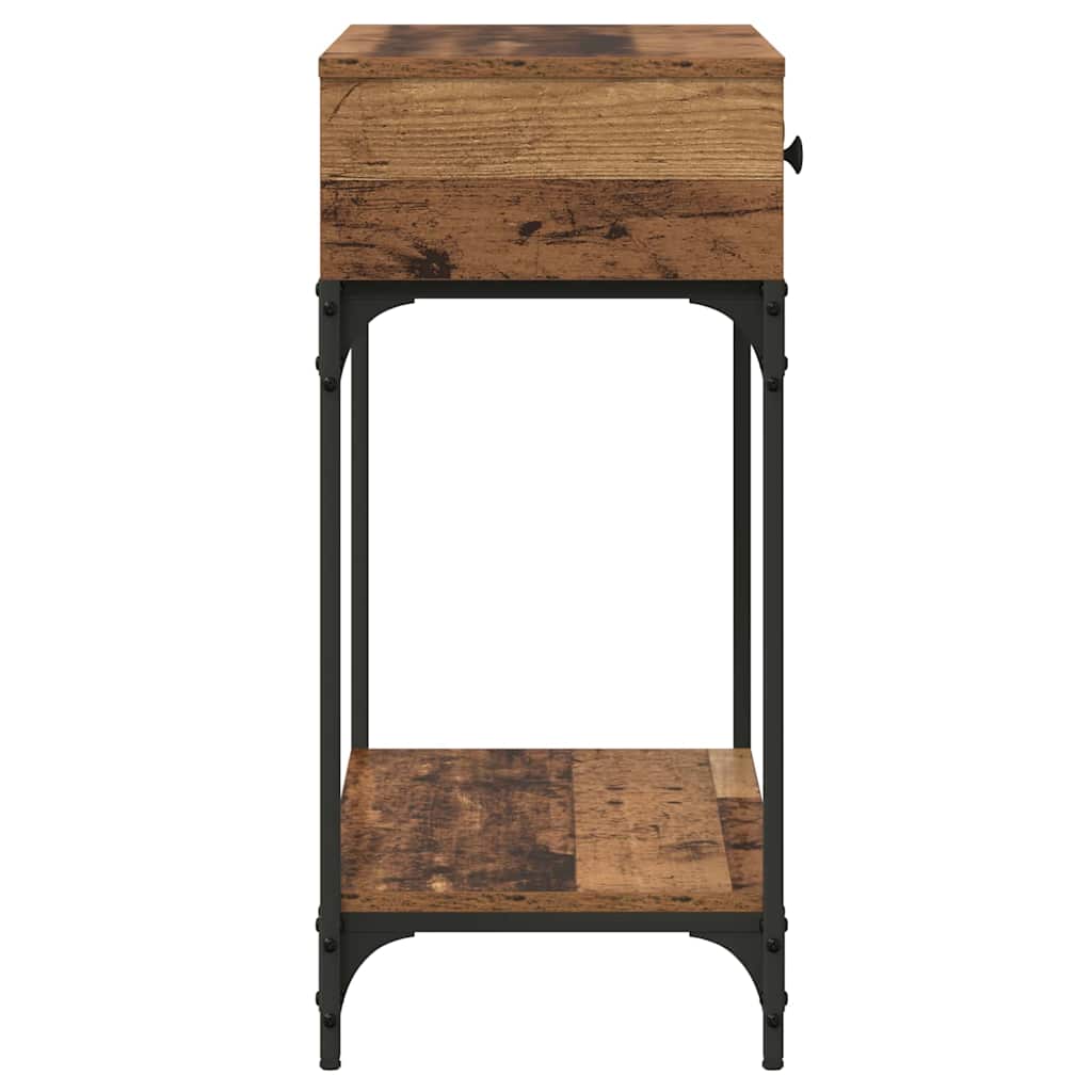 Mesa Consola con cajón Madera vieja 75 x 34,5 x 75 cm