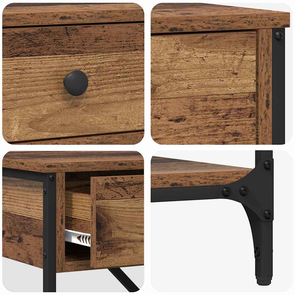 Mesa Consola con cajón Marrón 100 x 34,5 x 75 cm Madera