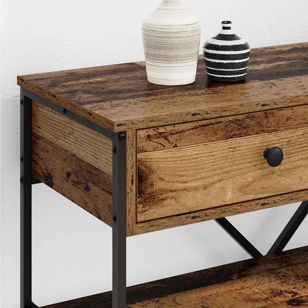 Mesa Consola con cajón Marrón 100 x 34,5 x 75 cm Madera