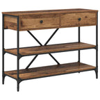 Mesa Consola con cajón Marrón 100 x 34,5 x 75 cm Madera