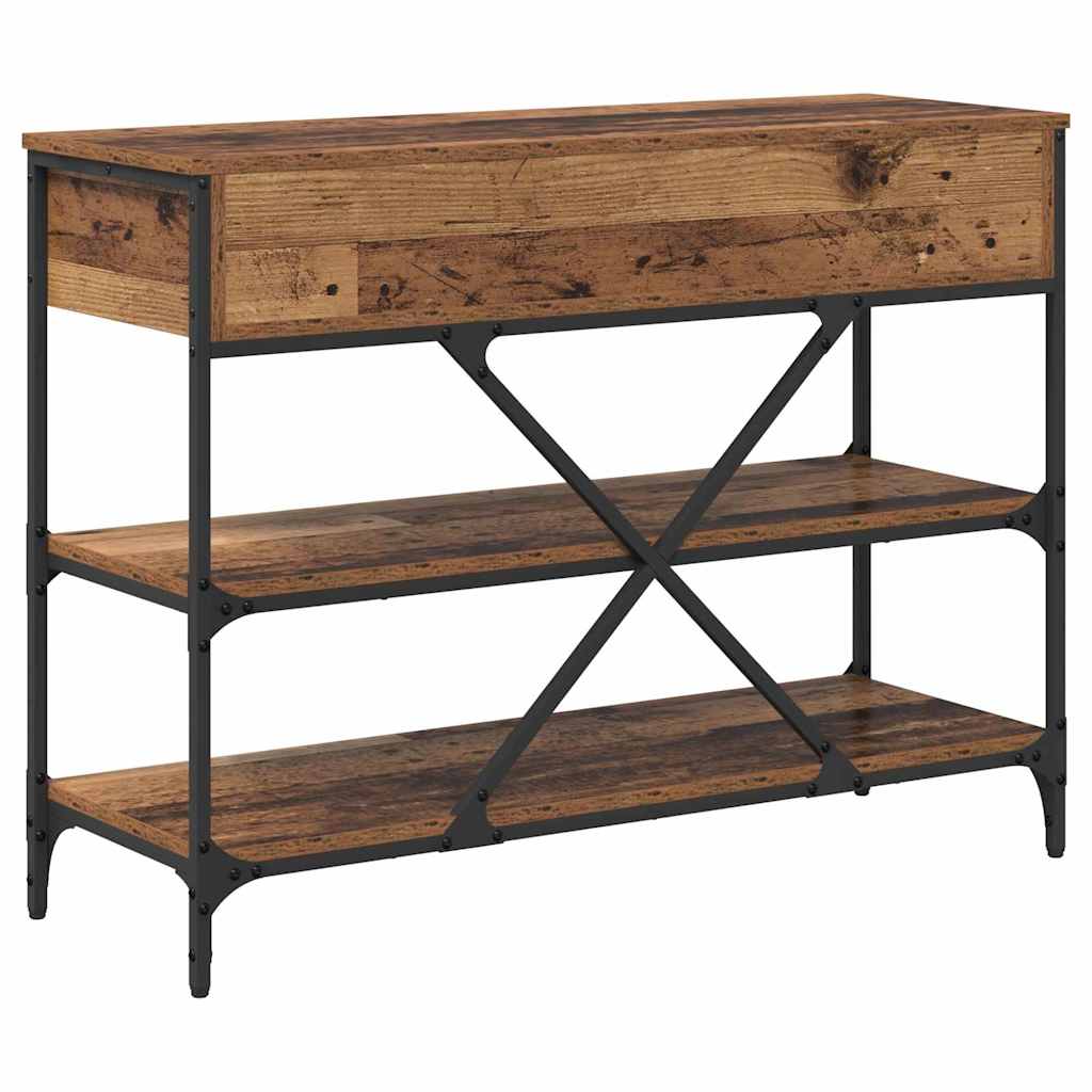 Mesa Consola con cajón Marrón 100 x 34,5 x 75 cm Madera