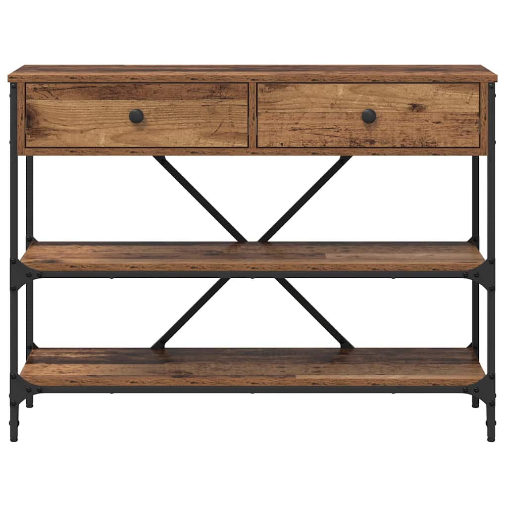 Mesa Consola con cajón Marrón 100 x 34,5 x 75 cm Madera