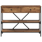 Mesa Consola con cajón Marrón 100 x 34,5 x 75 cm Madera