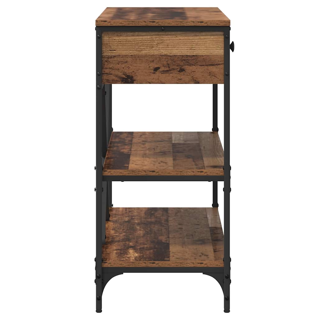 Mesa Consola con cajón Marrón 100 x 34,5 x 75 cm Madera