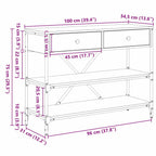 Mesa Consola con cajón Marrón 100 x 34,5 x 75 cm Madera