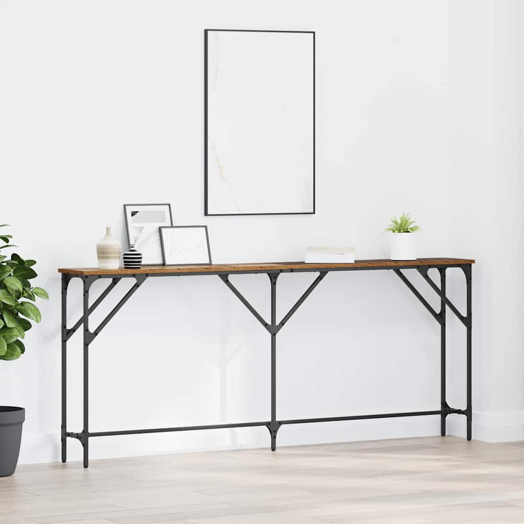 Old Wooden Console Table 140 x 23 x 75 cm