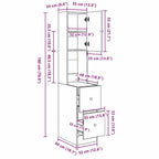 Mueble de Cocina Beige 35 x 50 x 180 cm Madera de ingeniería