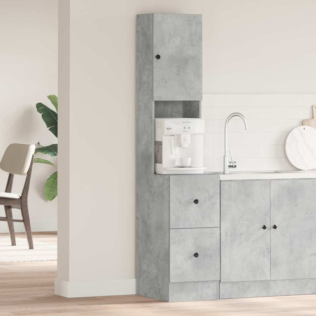 Beige Kitchen Cabinet 35 x 50 x 180 cm Engineered Wood