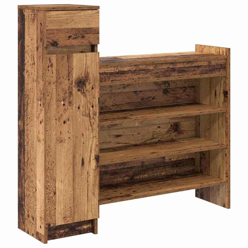 Armario Zapatero con cajón Madera vieja 100,5 x 28 x 100 cm