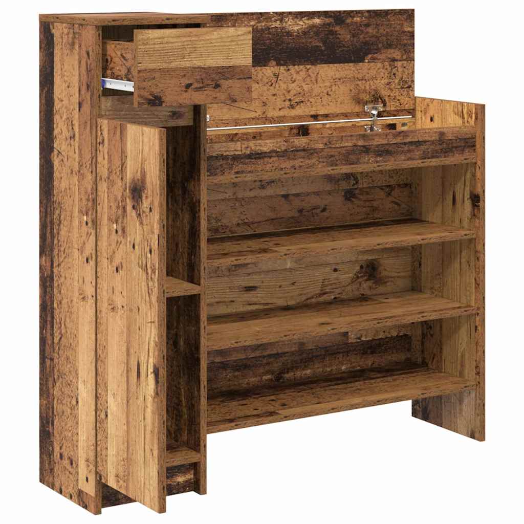 Armario Zapatero con cajón Madera vieja 100,5 x 28 x 100 cm