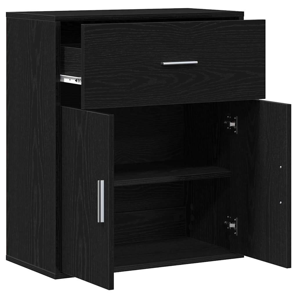 Aparador Roble Negro 60 x 31 x 70 cm Madera de ingeniería