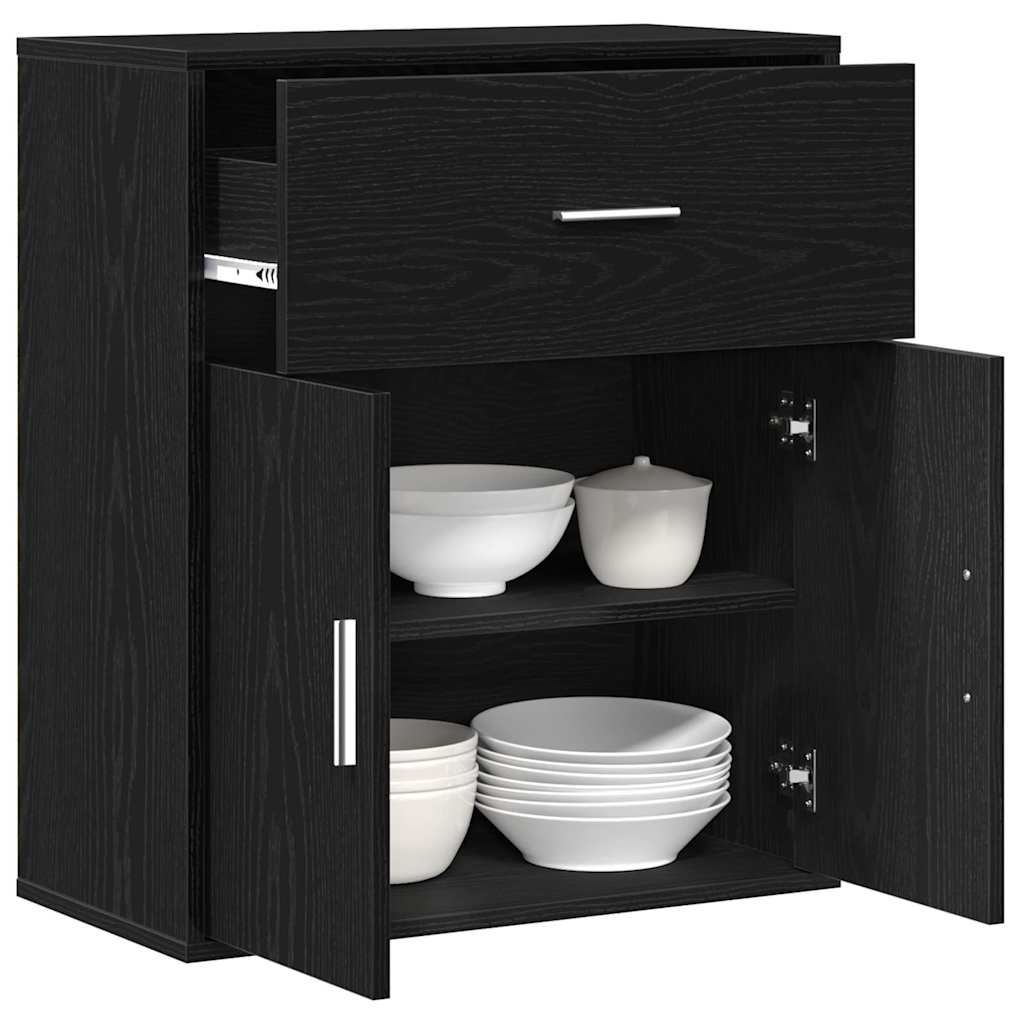 Aparador Roble Negro 60 x 31 x 70 cm Madera de ingeniería