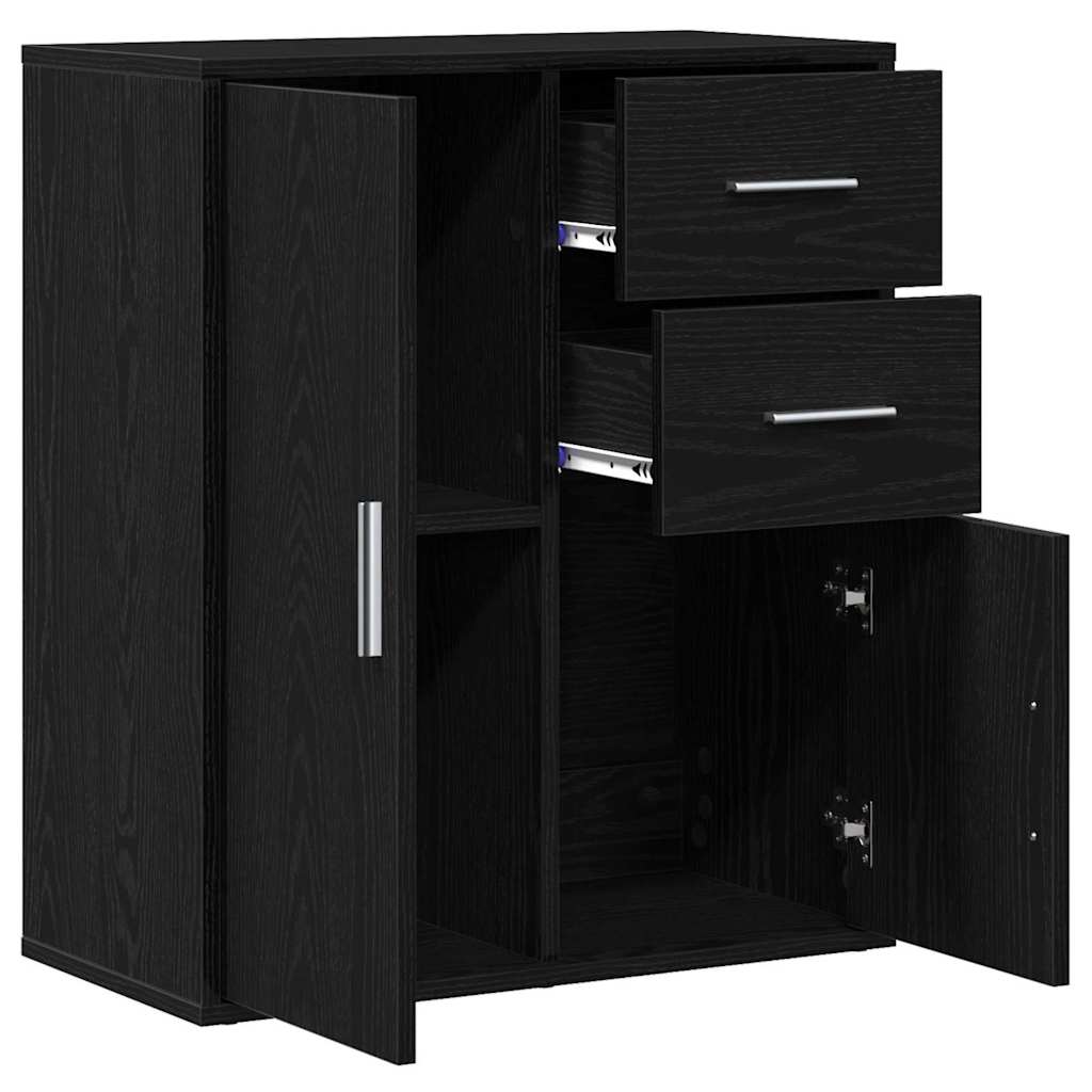 Aparador Roble Negro 60 x 31 x 70 cm Madera de ingeniería