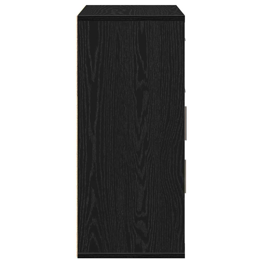 Aparador Roble Negro 60 x 31 x 70 cm Madera de ingeniería