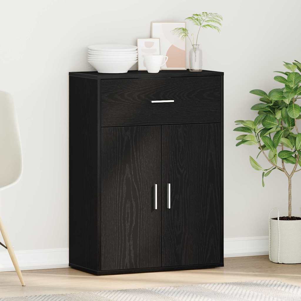 Aparador Roble Negro 60 x 30 x 84 cm Madera de ingeniería