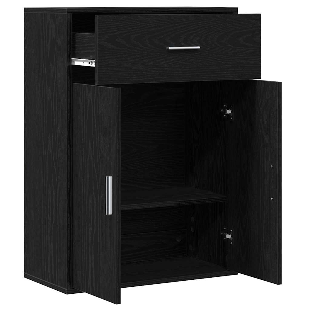 Aparador Roble Negro 60 x 30 x 84 cm Madera de ingeniería