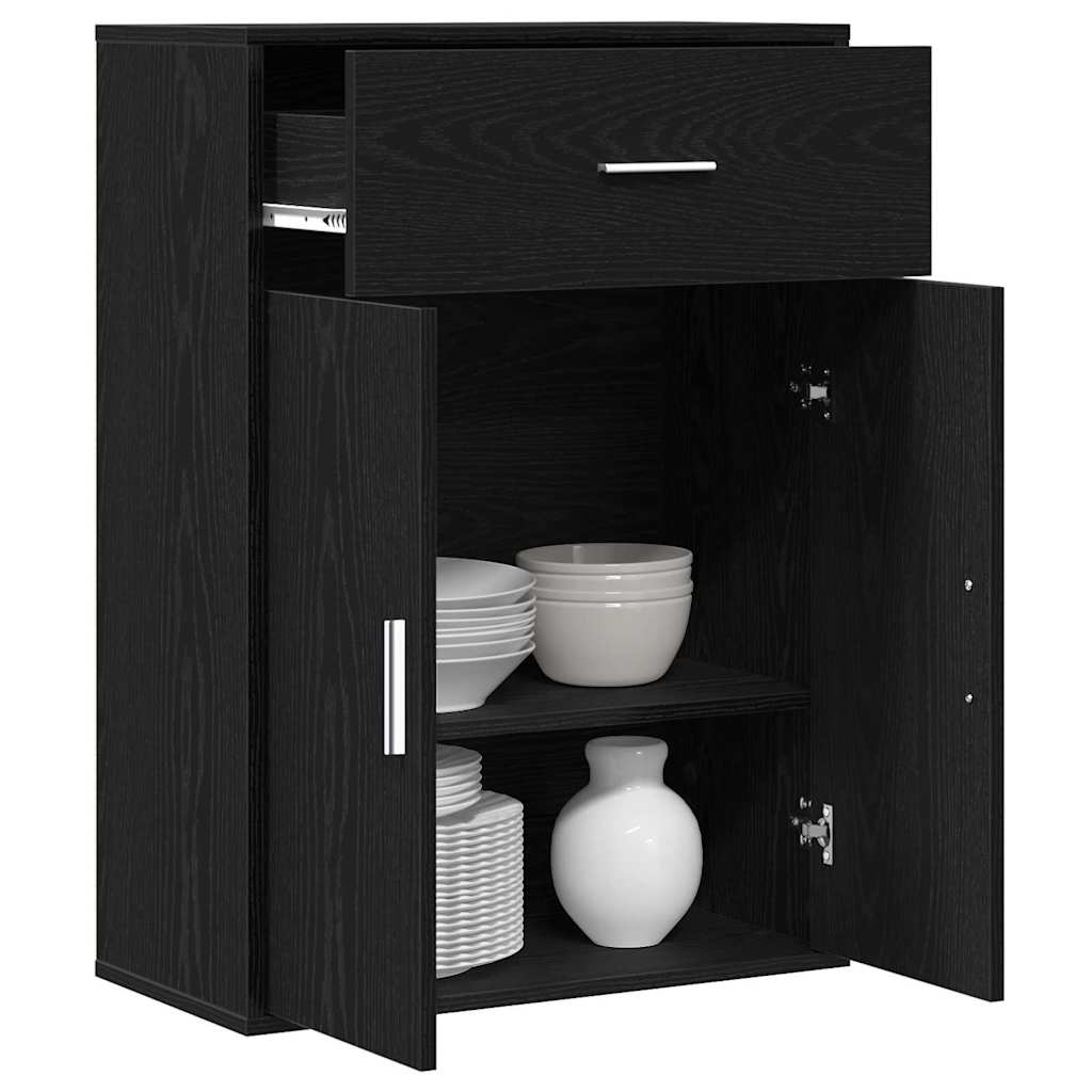 Aparador Roble Negro 60 x 30 x 84 cm Madera de ingeniería