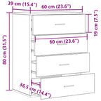 Aparador Madera vieja 60 x 39 x 80 cm Madera de ingeniería