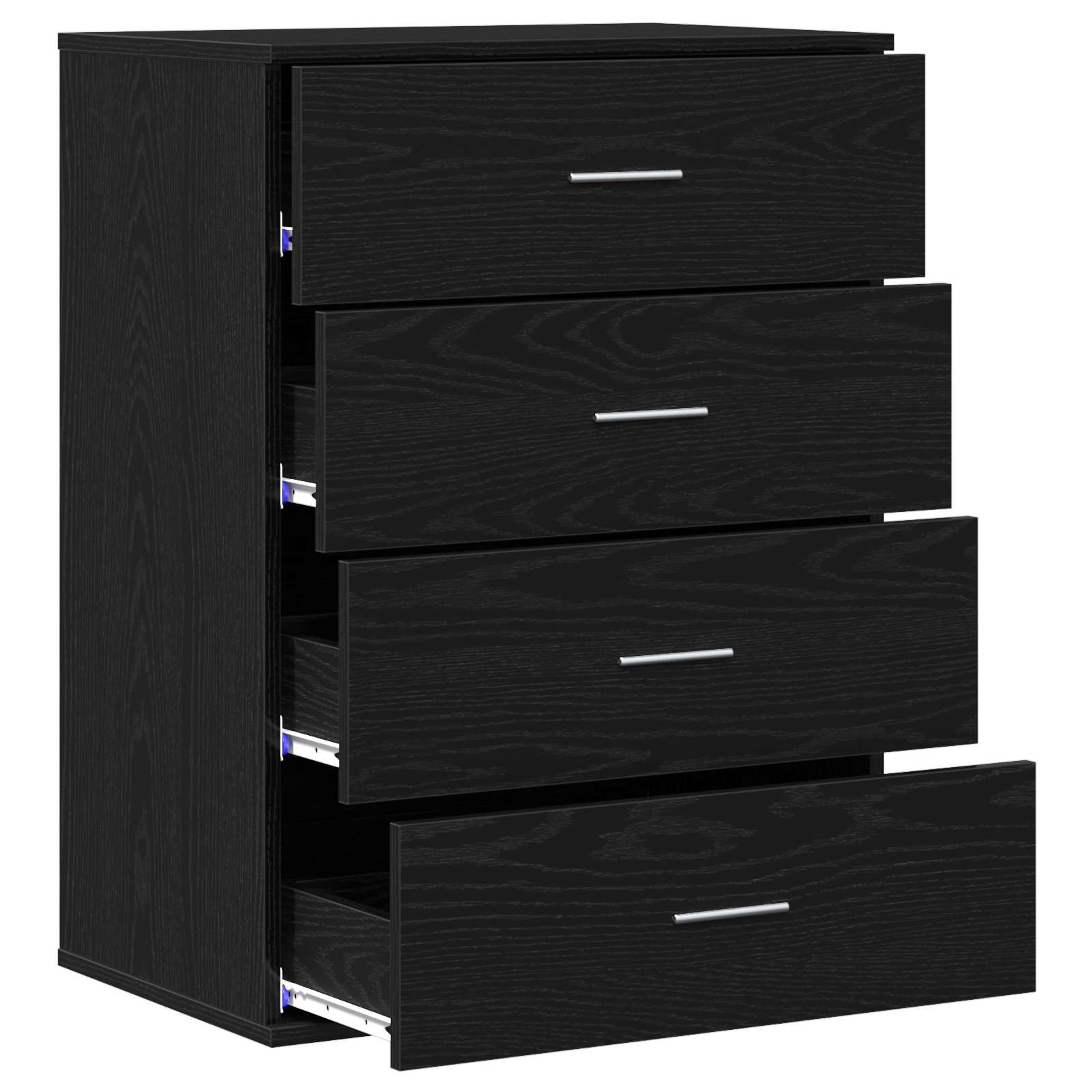 Aparador Roble Negro 60 x 39 x 80 cm Madera de ingeniería